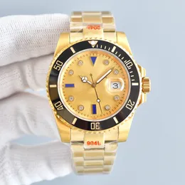 Designer relógio masculino relógio de luxo relógios movimento mecânico automático relógios para homem 40mm mostrador dourado espelho safira 904l pulseira de relógio de aço inoxidável