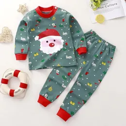 Pure Cotton Kids Pyjama Set Baby Boys Girls Nightwear Cute Cartoon Homewear Childrens Clothing Set 231229