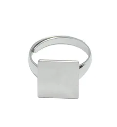 Beadsnice Square Ring Blanks 925 Sterling Silver Ring Present مع 12 مم مربعة وسادة مسطحة DIY هدية جديدة هدية الخواتم الفضية معرف 334905607753