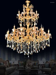 Kronleuchter Große Gold Kristall Kronleuchter Beleuchtung Big Cristal Indoor Hause Dekoration Lüster Leuchte Für El Projekt Wohnzimmer