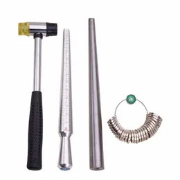 Pandahall Jewelry Measuring Tool Sets Ring Size Sticks Mandrel American Calibration Sizers Installable Two Ways Hammer 231228