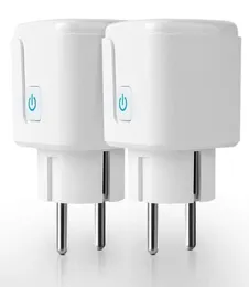 Smart Power Plugs 16A EUFR WiFi Socket European Standard Voice Control Graffiti Plug med Metering6688573