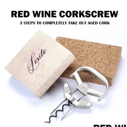 Bottle Favors Openers Remove Older And Fragile Wine Corks Two Prong Cork Pler Old Vintage Ah So Corkscrew Manual Opener 230814 Drop Dhblu