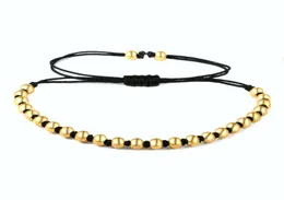 BC Anil Arjandas Pave Rose Gold 5mm runda pärlor flätade makrame armband lyxarmband Menser kvinnors nya stil tillbehör7269175