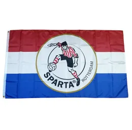 Bandiera della squadra di calcio olandese Sparta Rotterdam 35ft 90cm150cm Bandiere in poliestere Banner decorazione volante giardino di casa Festi7341154