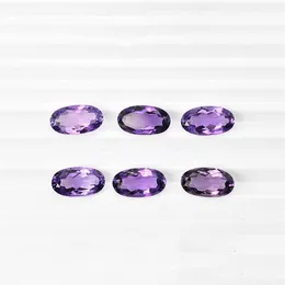 50pcs lot Medium Purple 3x4-4x6mm Oval Brilliant Facet Cut 100% Authentic Natural Amethyst Crystal High Quality Gem Stones For Jew291L