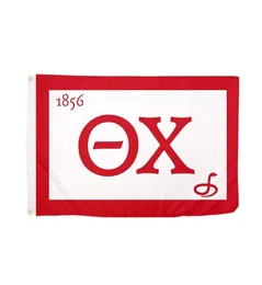 Theta Chi Chapter Main Fraternity Flagge, 90 x 150 cm, 100D-Polyester-Druck, Sportmannschaft, Schule, Club, für drinnen und draußen2843403