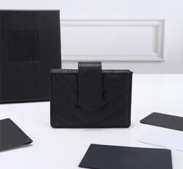 Porta carte di credito di alta qualità 10A Porta carte di credito per fisarmonica Porta monete Porta carte di marca francese Porta carte in pelle Mini Portafoglio Borsa Stile classico 93