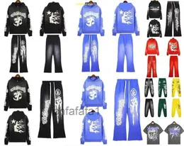 Tasarımcı Hellstar Hoodie Erkekler Sweatshirts High Street Sports Hellstars Amerikan Retro Çamur Baskı Y2K Kapşonlu Gevşek Hip Hop Hoody ve Alevli Pantolon UU50