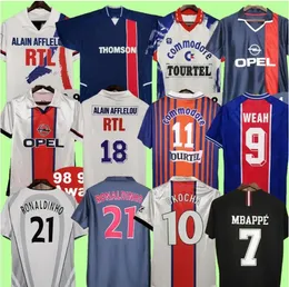 Paris OKOCHA Retro JERSEYS DE FUTEBOL 93 94 95 96 LEROY ADAILTON 98 99 00 01 02 03 90 92 clássico RAI ANELKA Ibrahimovic camisas de futebol RONALDINHO SIMONE