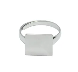 Beadsnice Square Ring Blanks 925 Sterling Silver Ring Present مع 12 مم مربعة وسادة مسطحة DIY جديدة هدية الخواتم الفضية معرف 33490595180