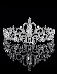 Cristales de cuentas brillantes Coronas de boda 2019 Velo de cristal nupcial Tiara Corona Diadema Accesorios para el cabello Tiara de boda para fiesta 4735307