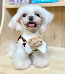 Cão vestuário roupas de inverno arnês colete cachecol gato filhote de cachorro traje yorkshire pomeranian maltese poodle bichon roupas casaco