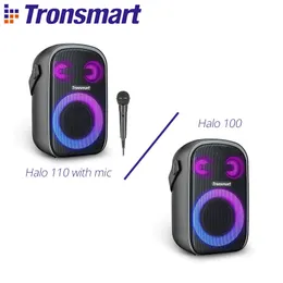 Halo 100 Speaker 110 Bluetooth가있는 3Way 사운드 시스템 듀얼 오디오 모드 노래방 파티를위한 앱 제어 231228