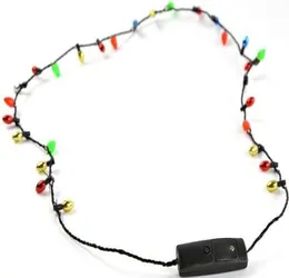 Whole 100PCS 8 lights lighting Led Necklace Necklaces Flashing Beaded Light Toys Christmas gift DHL Fedex 4784350