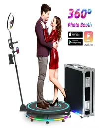 360 Po Booth Rotating Machine for Events Parties Automatic Spin Selfie Platform Display Stand with custom made logo8355844