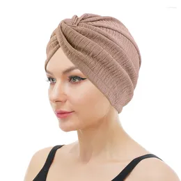 Ubranie etniczne Kobiety muzułmański hidżab skręć węzeł chemo czapki wewnętrzne czapkę turban strech arabski nagłówek femme fryzjerka czapka czapka