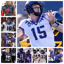 TCU Horned Frogs 2 Trey Sanders Football Jerseys NCAA COLLEGE 9 EMANI BAILEY 10 JOSH HOOVER 4 CHANDLER MORRIS 13 PARDEE MENS KVINNOM UNGDOM Alla syade 7 JP Richardson