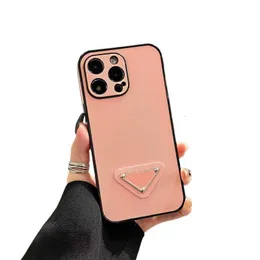 Cell Phone Cases Top Luxury Designers Phone Cases For iPhone 15 Pro Max 15Plus 14Pro 13 12 11 P Designer Fashion Creative Cellphone Case Triangular nameplate Letter Mo