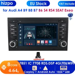 4G-LTE Carplay 7inch Android Car Radio GPS for Audi A4 B9 B8 B7 B6 S4 RS4 SEAT Exeo Multimedia RDS 2din Autoradio Stereo Video
