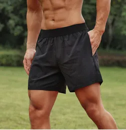 Herren-Shorts Lulus Herren-Shorts Outdoor-Sportarten lululemens Fitness schnelltrocknend Yoga männlich Training Berglauf elastische Hose Seitentaschen Sommer Short675