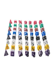 7pcsset Harz Polyedrale TRPG -Spiele für Dungeons Drachen undurchsichtig D4D20 Multi -Sides Dice Pop für Game Gaming C0497837818