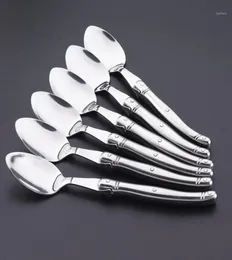 Spoons 85039039 Laguiole Dinner Spoon Stainless Steel Tablespoon Silverware Hollow Long Handle Public Large Soup Rice Cutle5628589