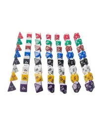 7pcsset resina poliédrica trpg jogos para masmorras dragões opaco d4d20 multi lados dados pop para jogos c0496268272