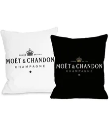 CUSHIONDECORATIVE PALLOW Black Velvet Print Moet Cushion Cover Cotton Made Pudow Case Soft Case High Quality Printing3673384