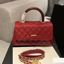 Trend co kadın flep crossbody tasarımcı çanta altın donanım klasik el tipi omuz çantası akşam debriyaj vintage inek derisi matelasse cüzdan çantası fanny paketi 23cm