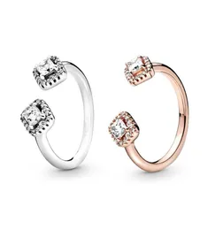 New Sparkle Ring CZ Diamond Open Rings Women Jewelry 925 Sterling Silver Wedding Ring Original Box8618049와 함께 세트