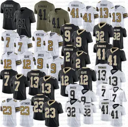 Drew Brees Tyrann Mathieu Football Jersey Derek Carr Chris Olave Alvin Kamara Jameis Winston Thomas Tysom Hill Marshon Lattimore