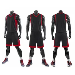 Heren trainingspakken Jeugd Volwassen Basketbal Jersey Set Uniform Trainingskleding Vest en shorts Trainingspak Team Custom