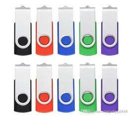 Bulk 10pcslot Metal Rotating USB 20 Flash Drive Pen Drive Thumb Memory Stick 64m 128m 256m 512m 1G 2G 4G 8G 16G 32G för PC LAPTO3154599