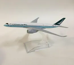 16cm Plane Model Airplane Model Cathay Pacific A350 Planes Aircraft Model Toy 1400 Diecast Metal Airbus A350 Airplanes toys LJ2006301897