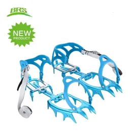 BRS Ice Crampons 알루미늄 합금 초경량 14 개의 치아 번들 그 리퍼 등반 높은 고도 미끄럼 방지 경련 231229