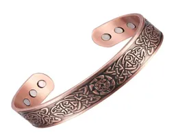 Bangle Pure Copper Bracelets For Women Men Energy Magnetic Bracelet Benefits Big Cuff Bangles Health Care Jewelry7831111