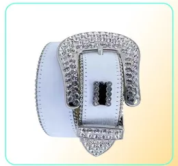 Ceintures de créateurs de mode Ceintures Simon pour hommes Femmes Ceinture avec plein écran Ceinture de diamants brillants Blanc Cintura Uomo kingscover9941482