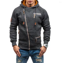 Hoodies masculinos moda quente lado zip design camisola jaqueta casacos com capuz esportes atléticos pulôver moletom outwear