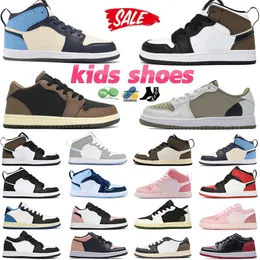 Kinder 1s Basketball Kleinkind Sneakers Mid Youth Jungen Mädchen Jumpma 1 Kid Designer Schuhe Kinder University Blue Trainer Patent Bred Chicago Outdoor-Schuhe