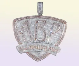 Цепочки 2022 Iced Out Full Bling с кубическим цирконием Багет Начальные буквы ABP Очаровательное ожерелье для хип-хопа Мужская мода в стиле панк Je5302871