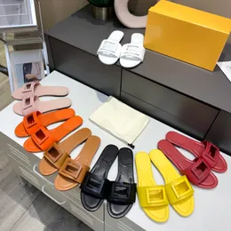 Projektanci Kobiety Sandały Kapcie Sunset Flat Comfort Mules Wyściełane Kapcie z paskiem przedniego Miękkie modne w stylu zużycia z pudełkiem z pudełkiem