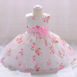 2023 Baby Kids 1st Birthday Fantasy Dress nato Battesimo Abito Infantile Ragazze Party Flower Abiti Abiti di Natale 231228