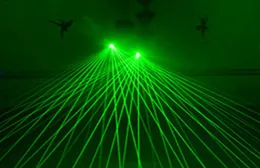 Guanto laser verde rosso con 4 pezzi 532nm 80mW LED laser Luce da ballo Palco luminoso Luci di palma Guanti per DJ Club KTV Show Guanti7778866