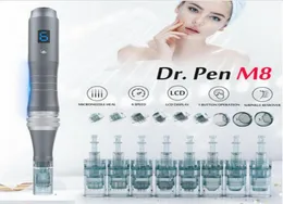 2021 Dr pen M8W 6 velocidades dermapen Microneedle cuidados com a pele antienvelhecimento remoção de cicatriz derma rolo microagulhamento cartuchos de agulhas DHL4206261