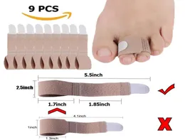 Broken Toe Wraps Toe SPLINT Röjare Wrap Antislip Brace Corrector för Crooked Hammertoe Wraps Cyned Bandage Hammer Toe2762029