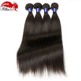 اللوحات Hannah Hair Hair Peruvian Virgian Hush Hair Hair 3 Bundles 8A Virgin Straight Peruvian Hush Hair Extensions Natural Black Co