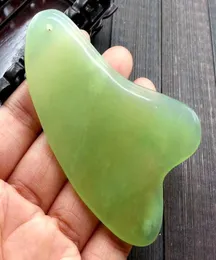 Natural Jade Guasha Board Scraching عيون الوجه تجريف Gua sha spa أداة تدليك الرعاية الصحية الجمال نقاط الوخز الاستيعاب