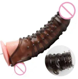 NXY Sexspielzeugverlängerung ganze Fabrik Penishülle Schwanz Extender Silikon Sexspielzeug für erwachsene Männer Verzögerungsvergrößerung 203k9549007