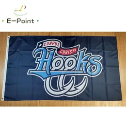 Milb Corpus Christi Hooks bayrağı 35ft 90cm150cm Polyester Banner Dekorasyon Uçan Ev Bahçesi Festival Hediyeleri88855701